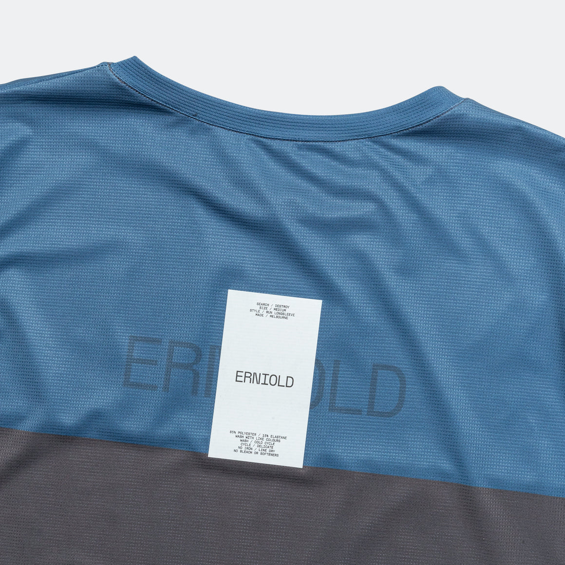 Erniold - Mens Run L/S Tee - Blue Steel - Up There Athletics