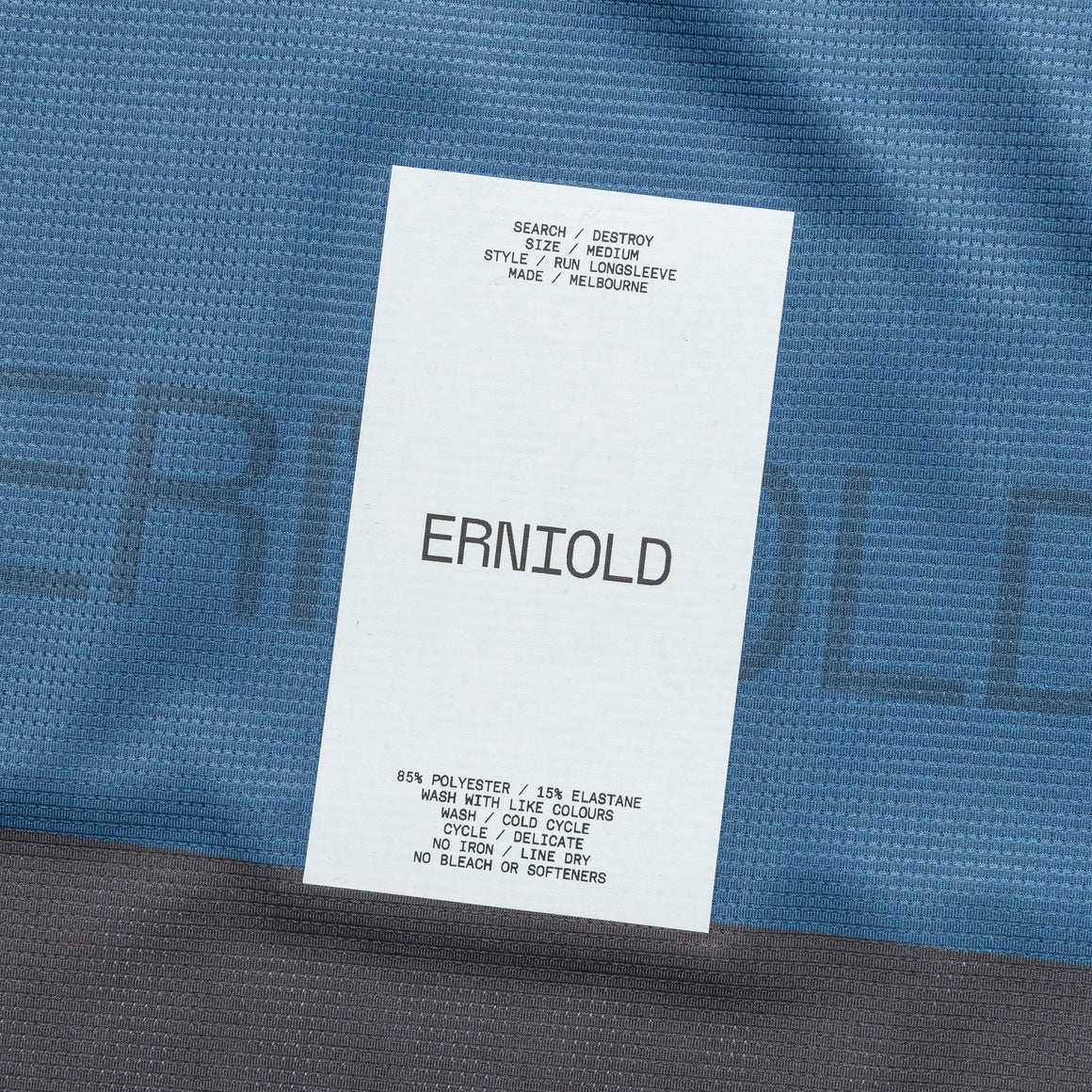 Erniold - Mens Run L/S Tee - Blue Steel - Up There Athletics