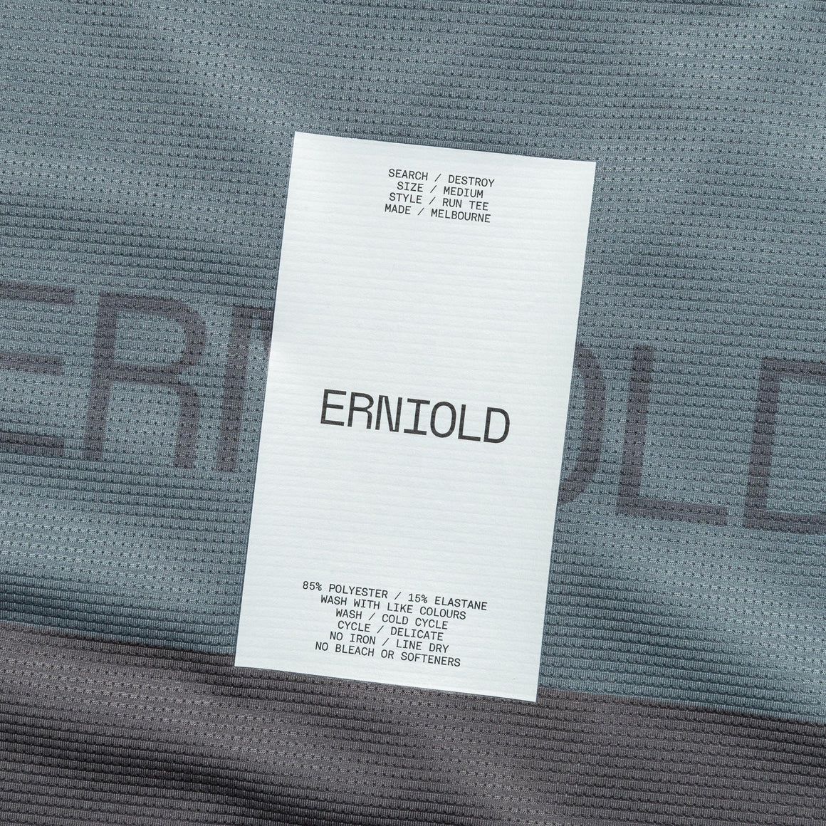 Erniold - Mens Run Tee - Coal - Up There Athletics