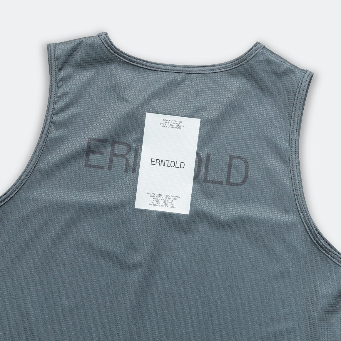 Erniold - Womens Race Singlet - Coal - Up There Athletics