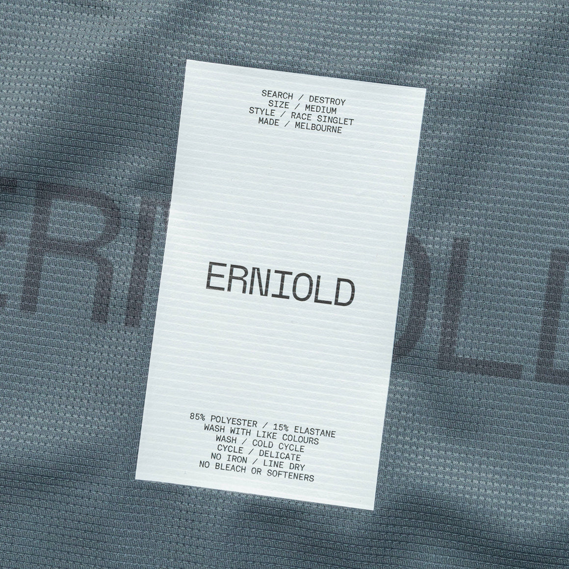 Erniold - Womens Race Singlet - Coal - Up There Athletics