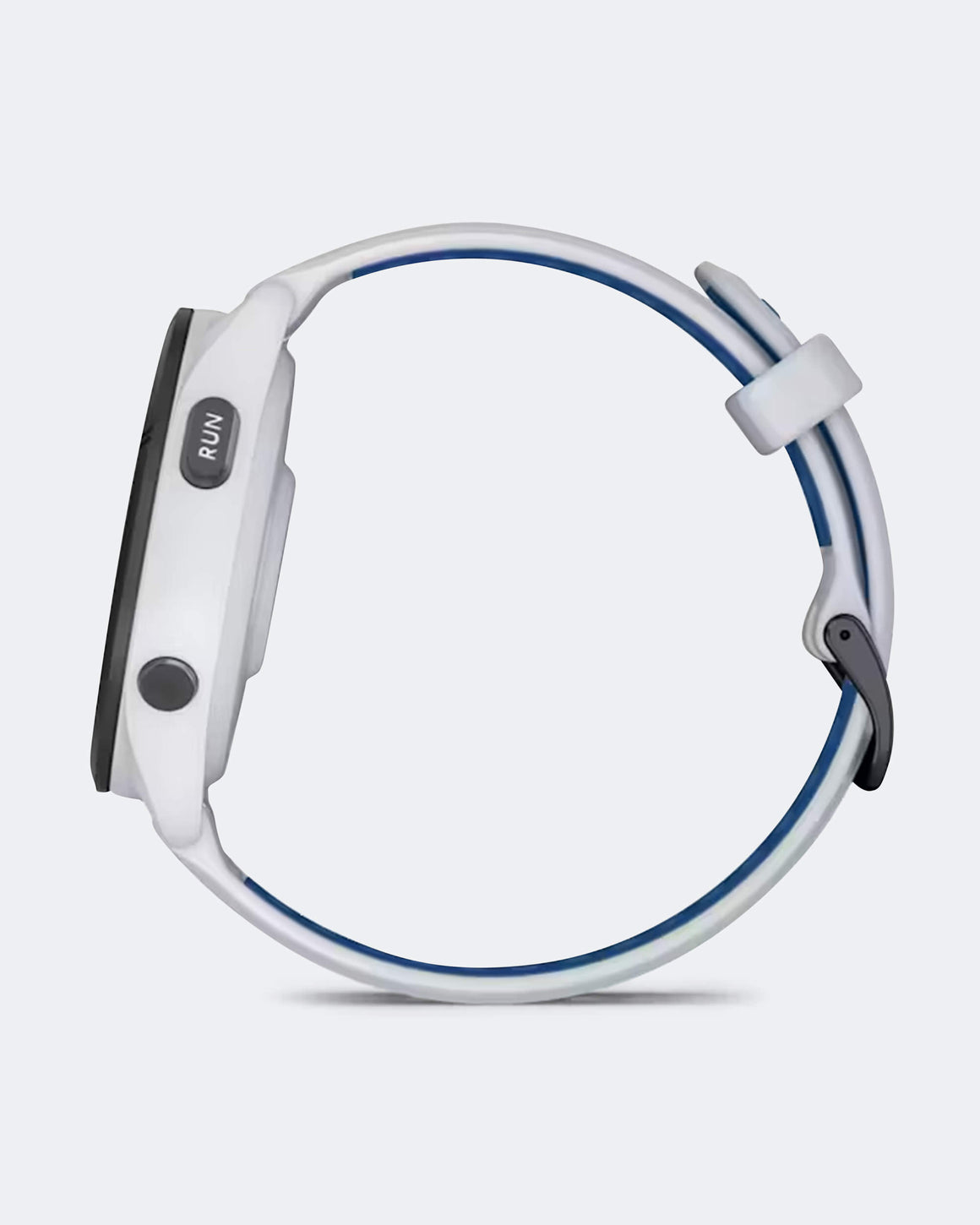 Garmin - Forerunner 265 - Black Bezel w/Whitestone Case & Whitestone/Tidal Blue Silicone Band - Up There Athletics