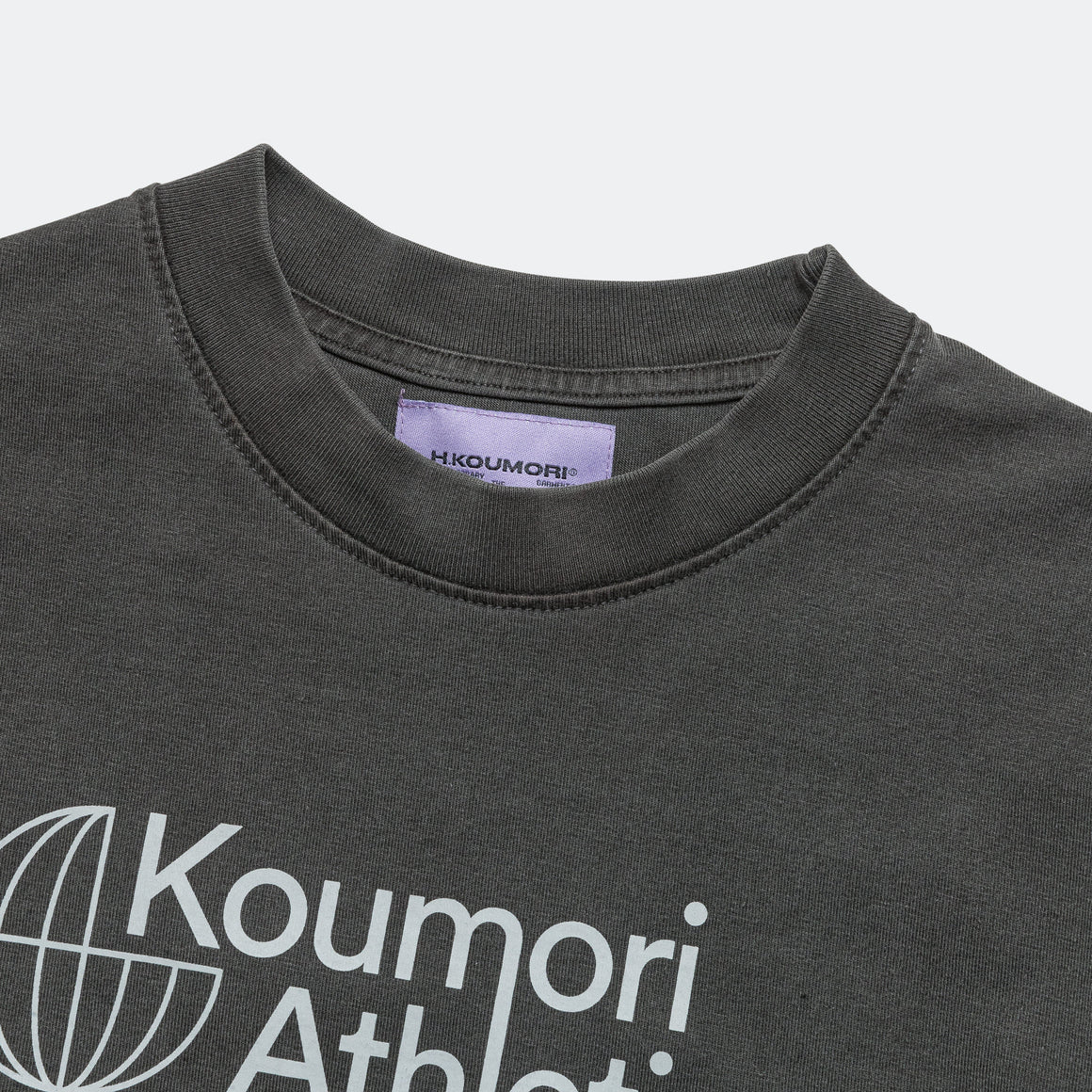 Hermanos Koumori - Womens Koumori Athletics Cropped T-Shirt - Washed Black - Up There Athletics