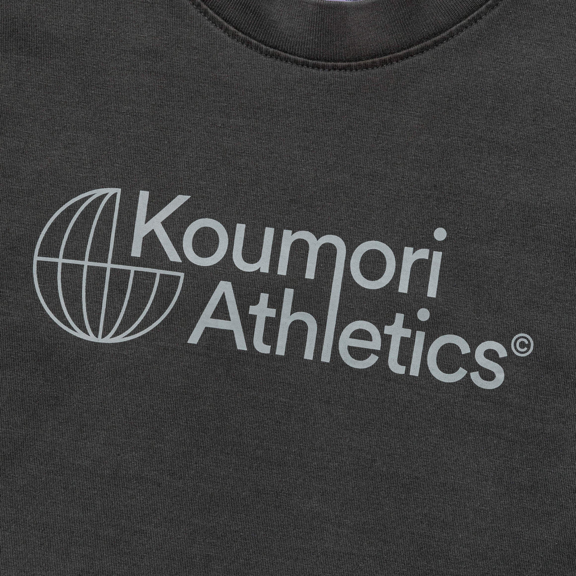 Hermanos Koumori - Womens Koumori Athletics Cropped T-Shirt - Washed Black - Up There Athletics