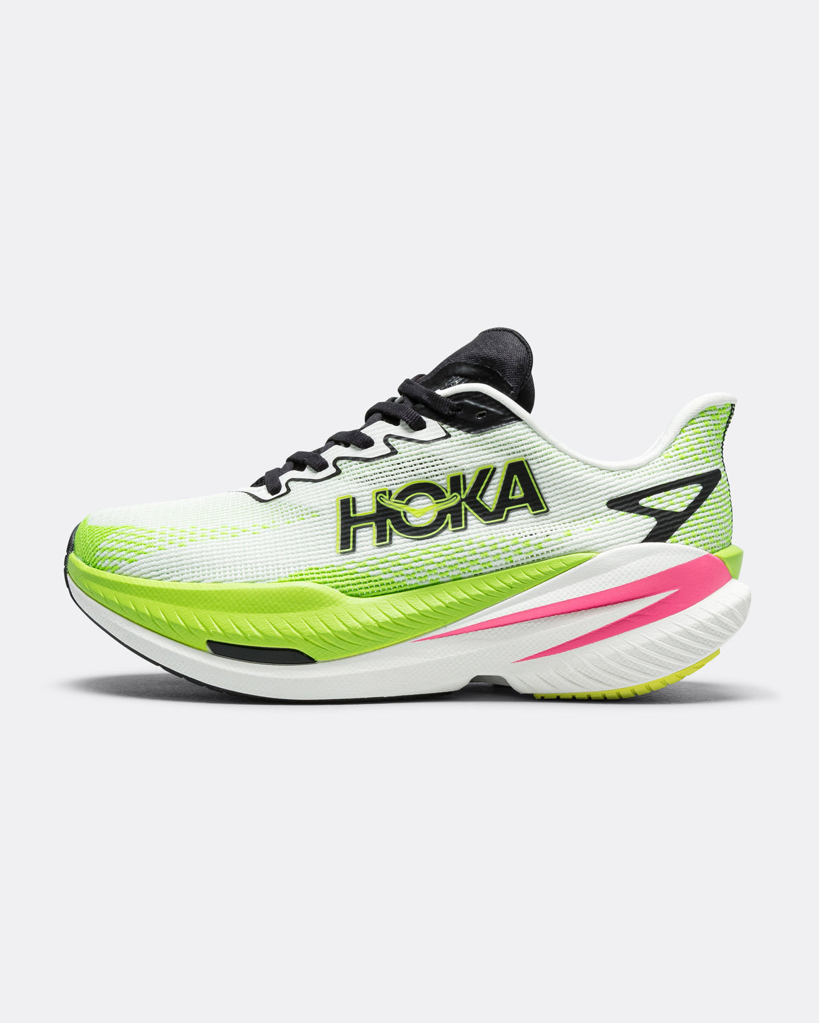 HOKA - Womens Mach X 3 - White/Neon Lime - Up There Athletics