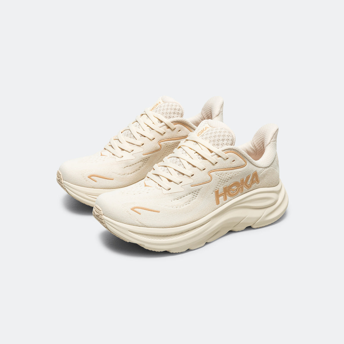 HOKA - Womens Clifton 10 - Vanilla/Birch - Up There Athletics