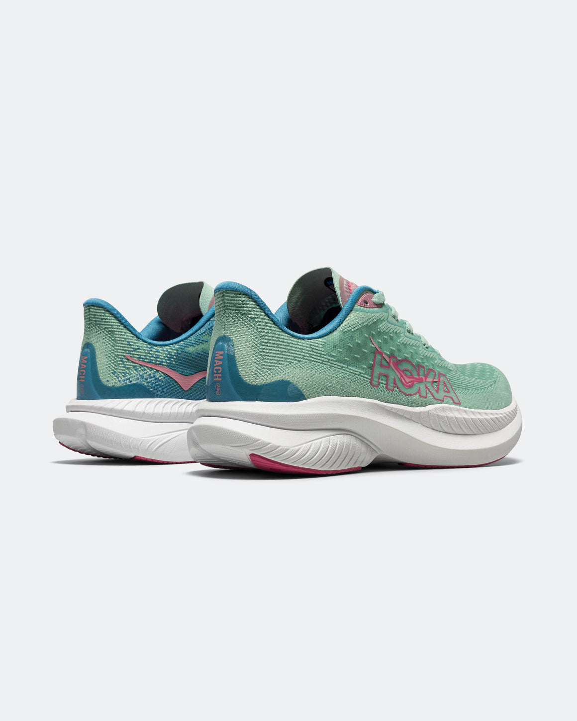 HOKA - Womens Mach 6 - Jadeite/Alpine Blue - Up There Athletics