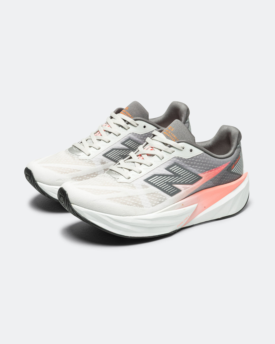New Balance - Womens FuelCell Rebel v5 NYC Marathon - Grapefruit/Grey Matter-Poppy - Up There Athletics