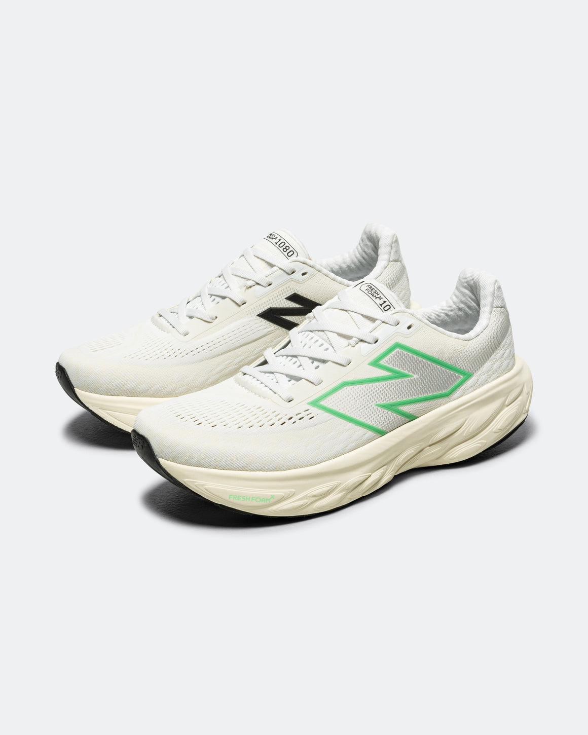 New Balance - Mens Fresh Foam 1080v14 - White/Lime Leaf-Angora - Up There Athletics