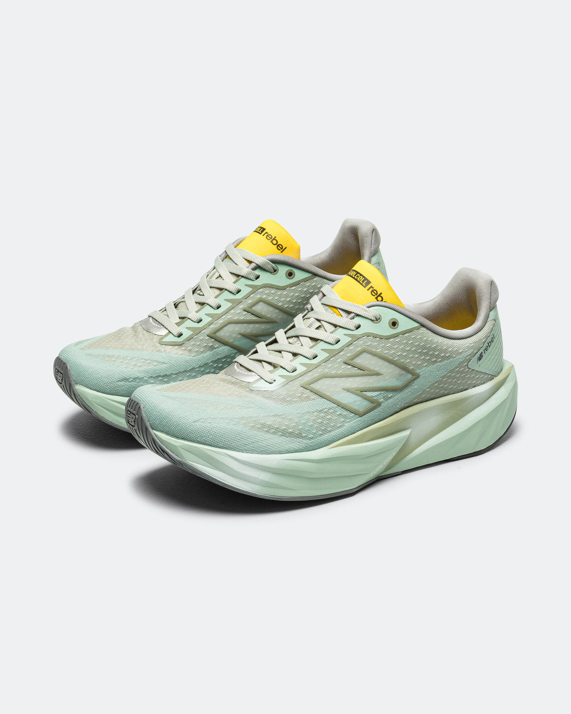 New Balance - Womens FuelCell Rebel v5 - Garter Snake/Mosaic Green-Ginger Lemon - Up There Athletics