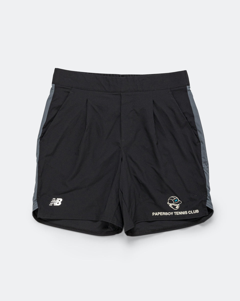 New Balance - Mens Tournament Short x Paperboy - Black | Up There
