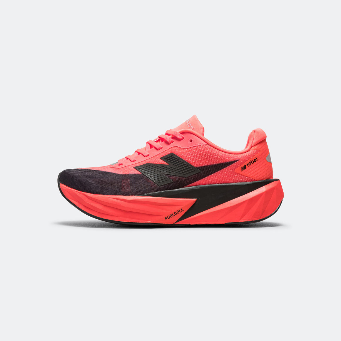New Balance - Womens FuelCell Rebel v5 - Urgent Red/Black-Silver Metallic - Up There Athletics