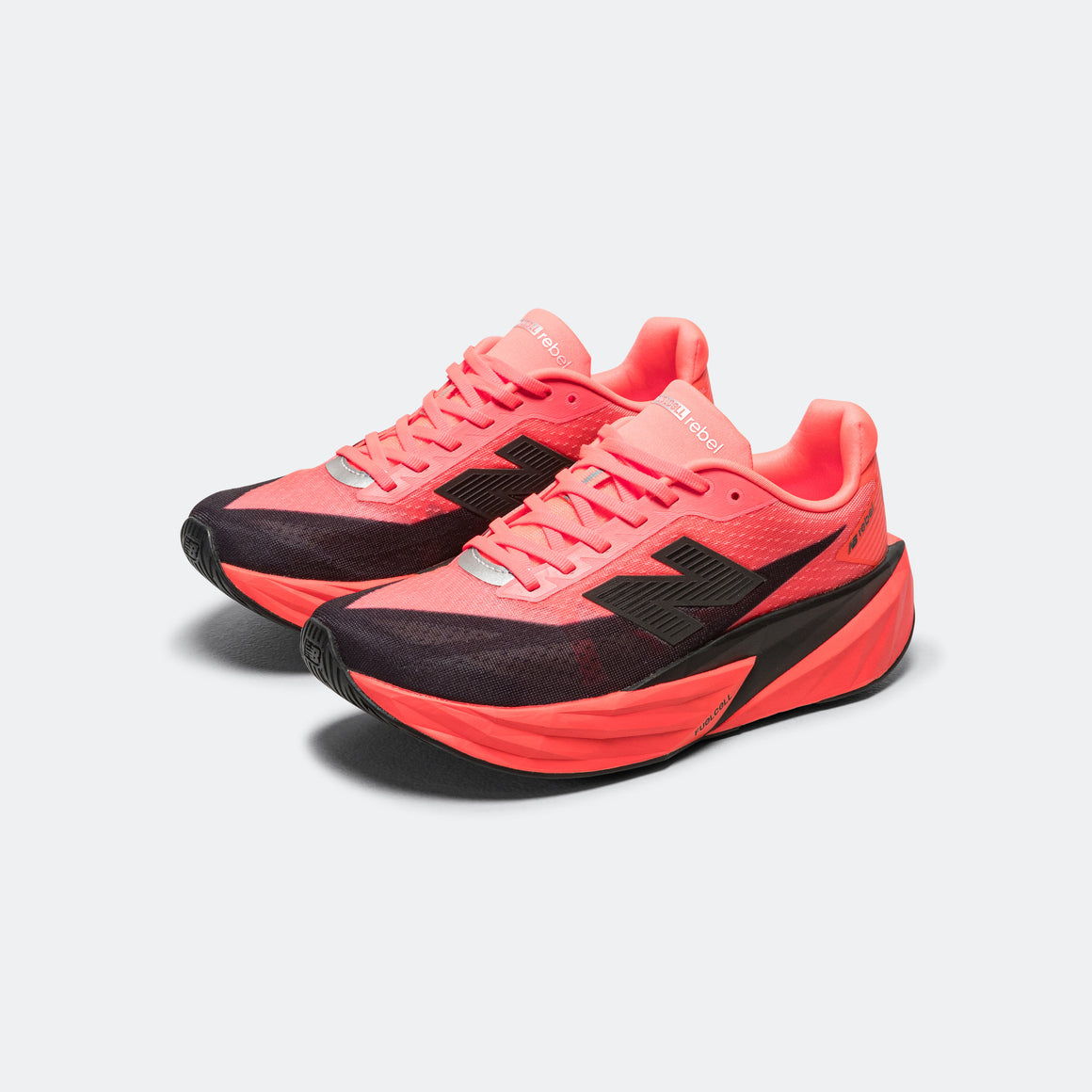 New Balance - Womens FuelCell Rebel v5 - Urgent Red/Black-Silver Metallic - Up There Athletics