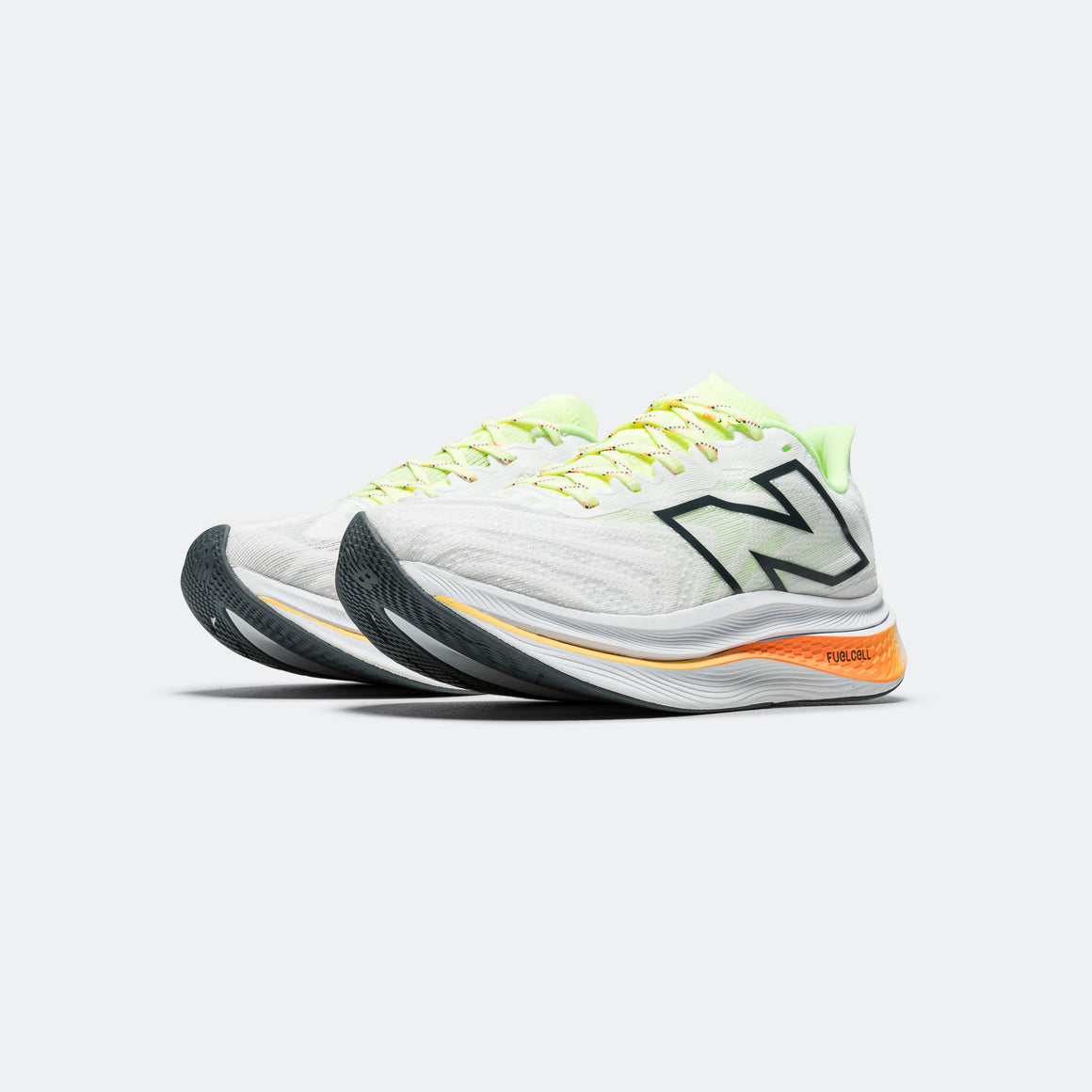 Mens FuelCell SuperComp Trainer v2 - White/Lime Glow-Hot Mango