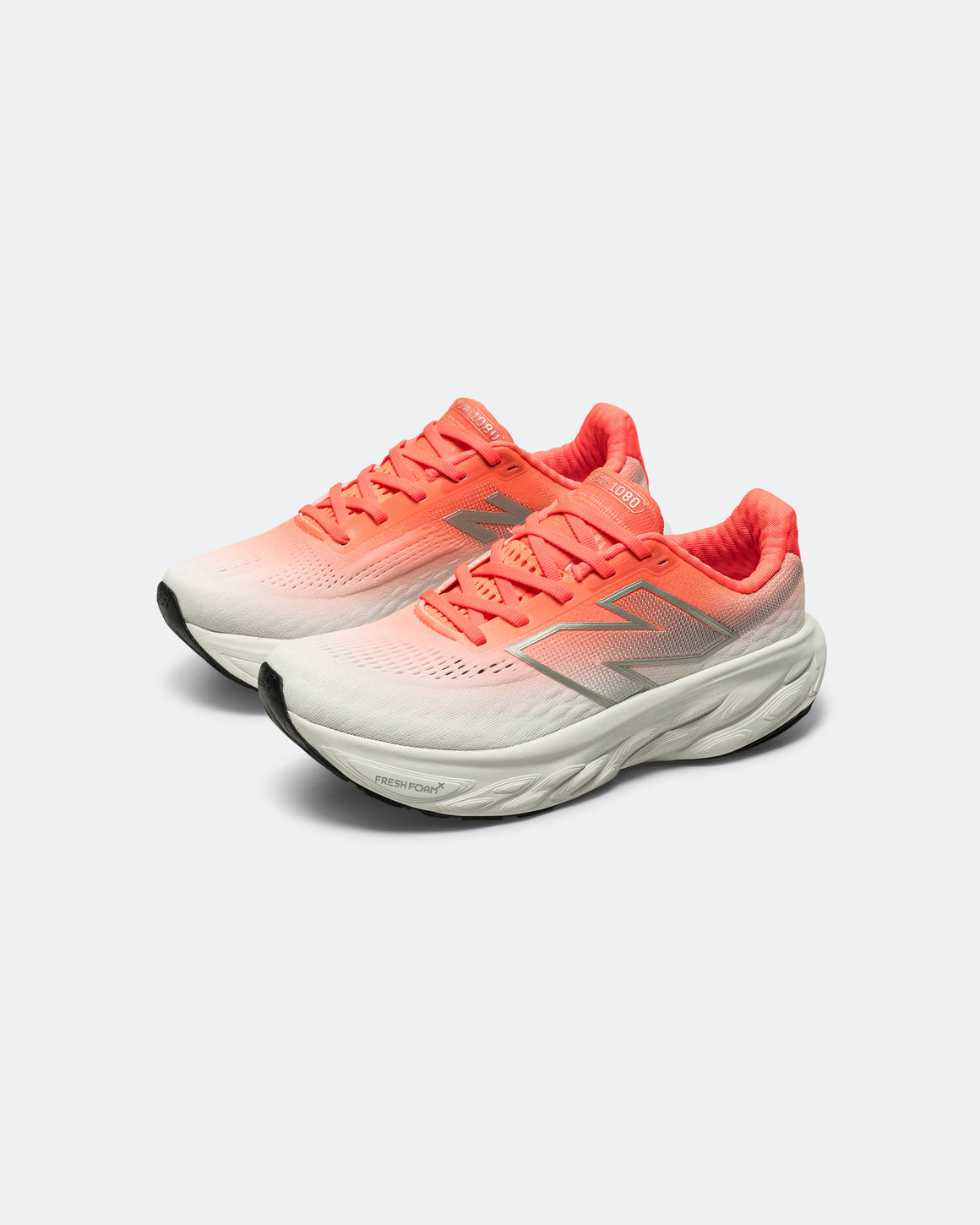 New Balance - Womens Fresh Foam 1080v14 - Urgent Red/Silver Metallic-Light Silver Metallic - Up There Athletics