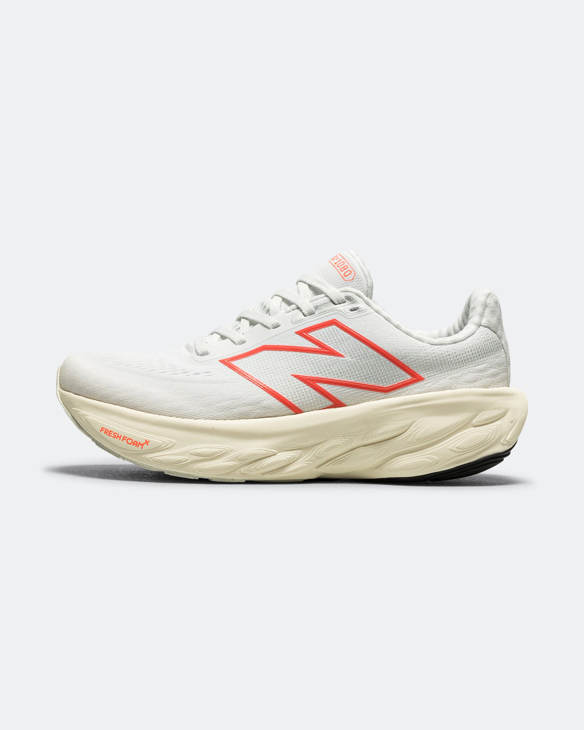 New Balance - Womens Fresh Foam 1080v14 - White/Angora-Urgent Red - Up There Athletics