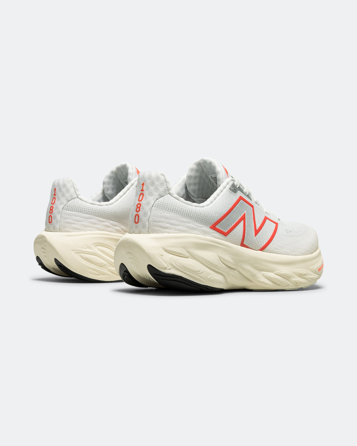 New Balance - Womens Fresh Foam 1080v14 - White/Angora-Urgent Red - Up There Athletics