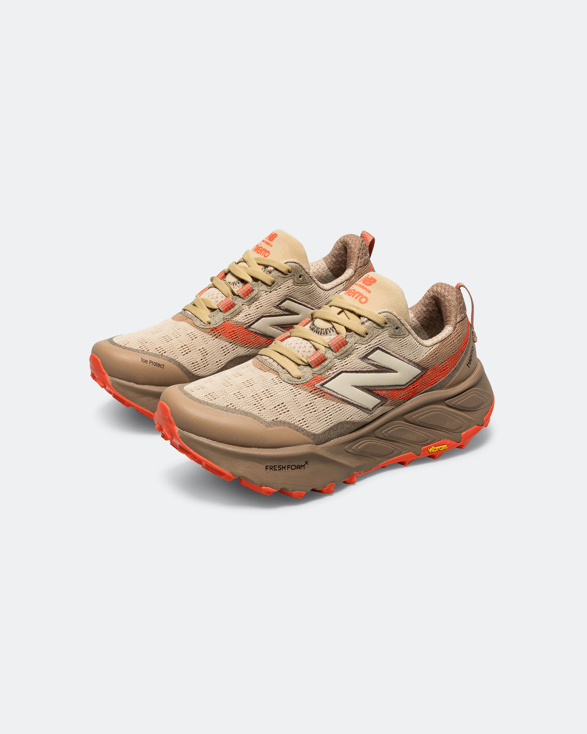 New Balance - Womens Fresh Foam X Hierro v9 - Desert Clay/Flat Taupe-Urgent Red - Up There Athletics