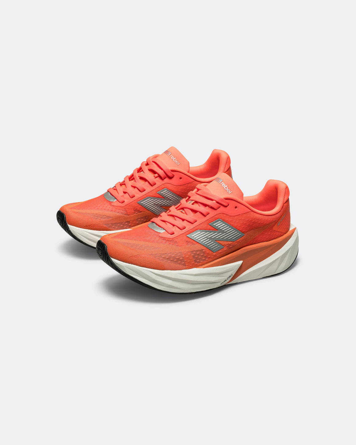 New Balance - Womens FuelCell Rebel v5 - Urgent Red/White-Silver Metallic - Up There Athletics