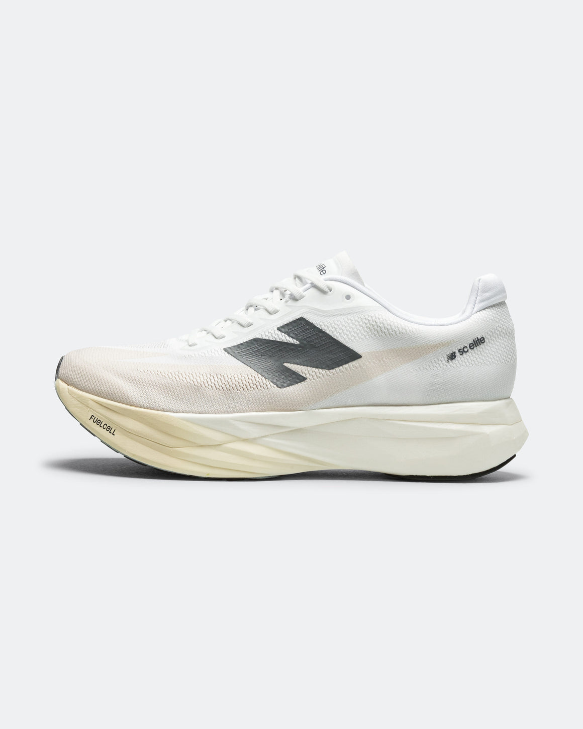 New Balance - Womens FuelCell SuperComp Elite v5 - Linen/White-Gold Metallic - Up There Athletics
