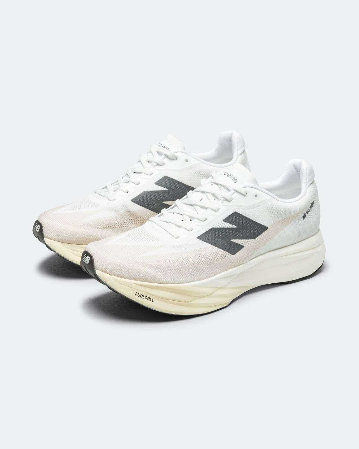 New Balance - Womens FuelCell SuperComp Elite v5 - Linen/White-Gold Metallic - Up There Athletics