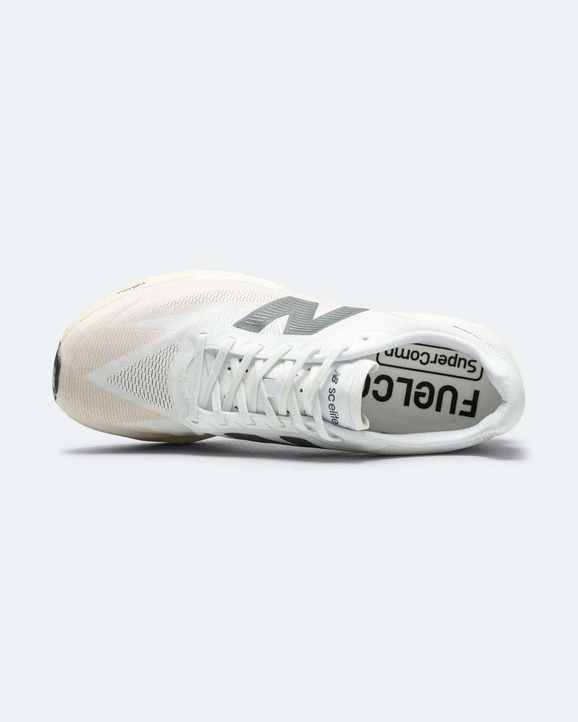 New Balance - Womens FuelCell SuperComp Elite v5 - Linen/White-Gold Metallic - Up There Athletics