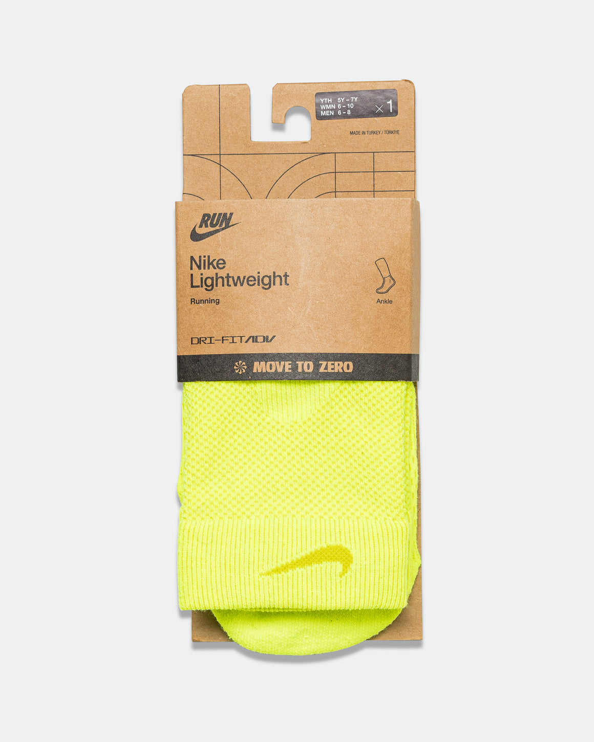 Nike - Fast Lightweight Crew Sock - Volt/Bright Cactus-Black-Bright Cactus - Up There Athletics
