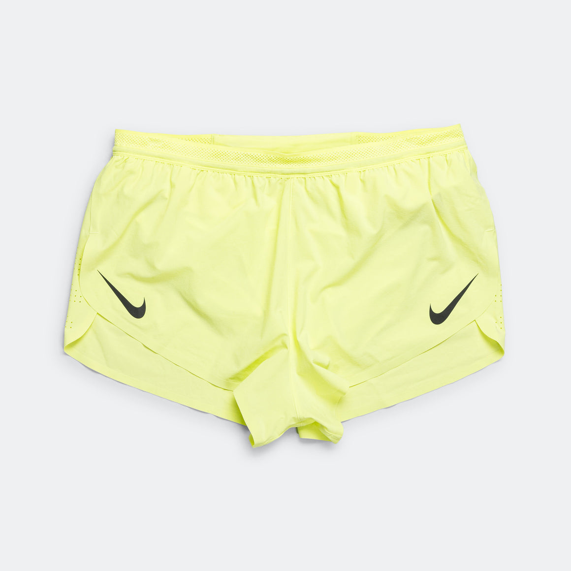 Nike - Mens Dri-FIT ADV 2" Brief-Lined Running Shorts - Lt Lemon Twist/Black - Up There Athletics