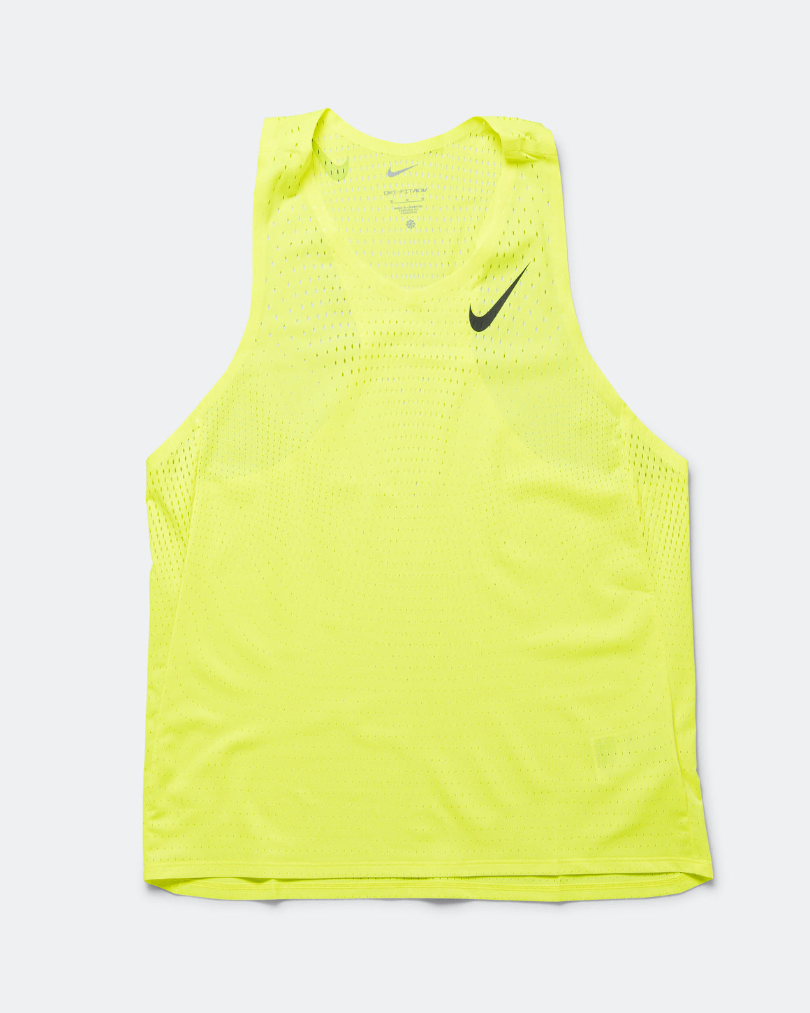 Nike - Mens Dri-FIT ADV Aeroswift Singlet - Volt/Black - Up There Athletics