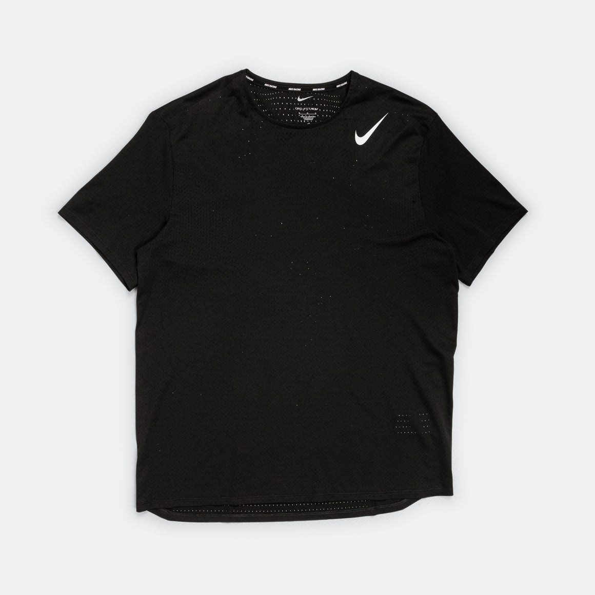 Nike - Mens Dri-FIT ADV Short-Sleeve Running Top - Black/Summit White - Up There Athletics