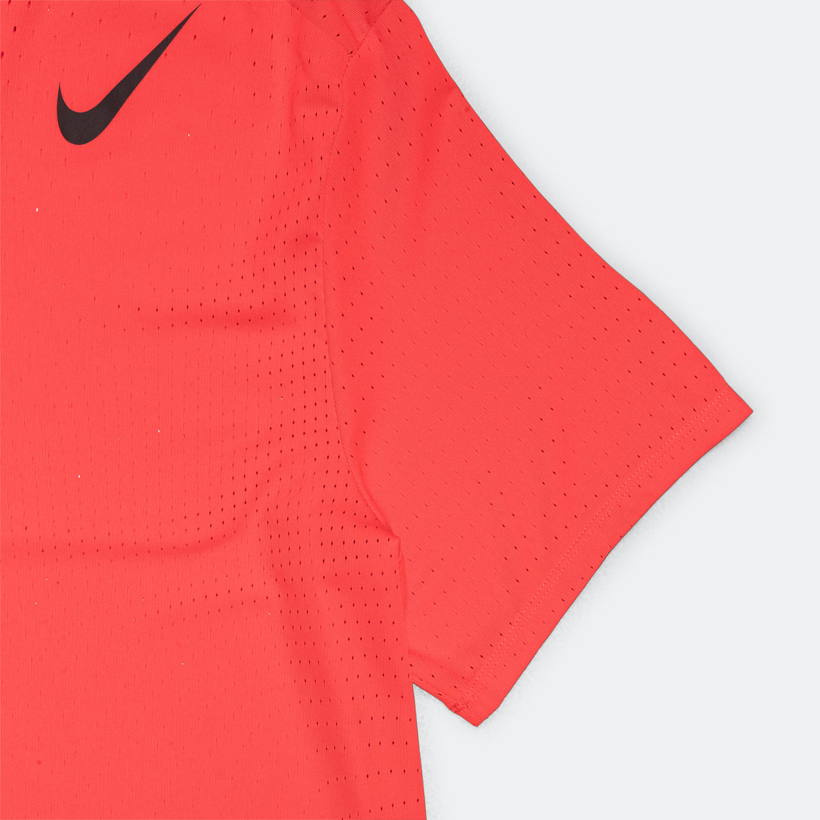 Nike - Mens Dri-FIT ADV Short-Sleeve Running Top - Light Crimson/Black - Up There Athletics