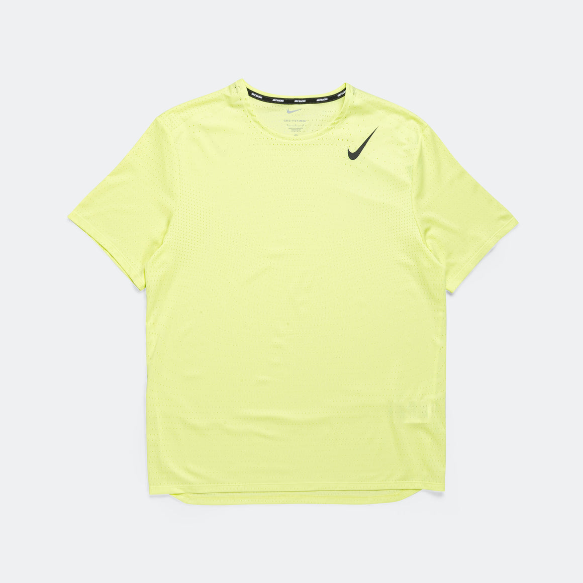 Nike - Mens Dri-FIT ADV Short-Sleeve Running Top - Light Lemon Twist/Black - Up There Athletics