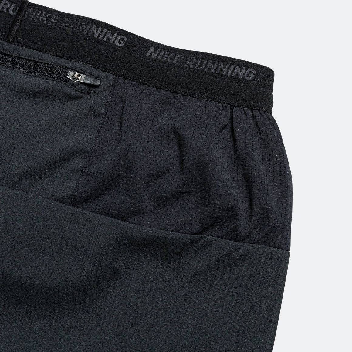 Nike - Mens 5in Brief Lined Running Shorts - Black/Black-Reflective Silver - Up There Athletics