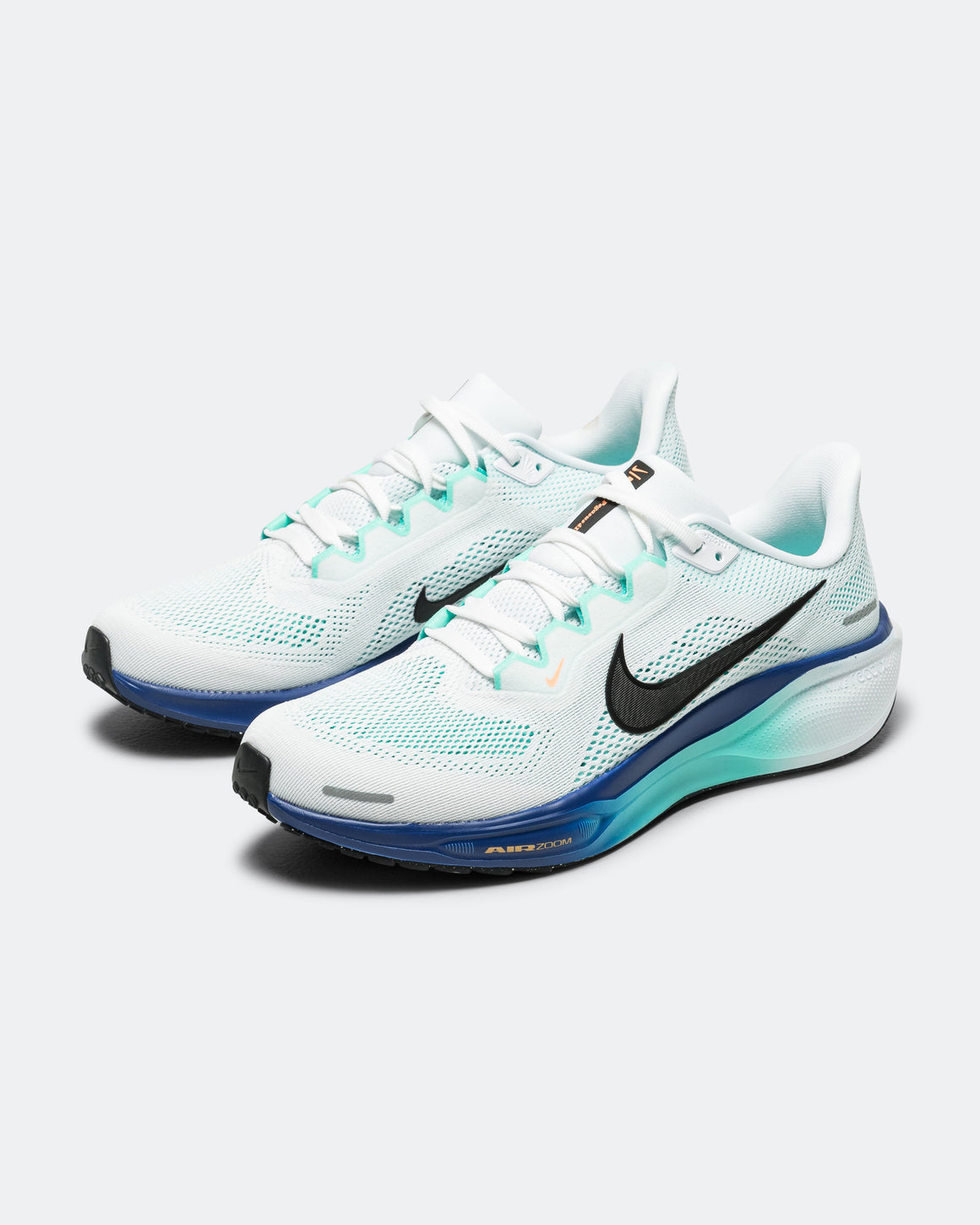 Nike - Mens Air Zoom Pegasus 41 - White/Black-Hyper Turquoise-Concord - Up There Athletics