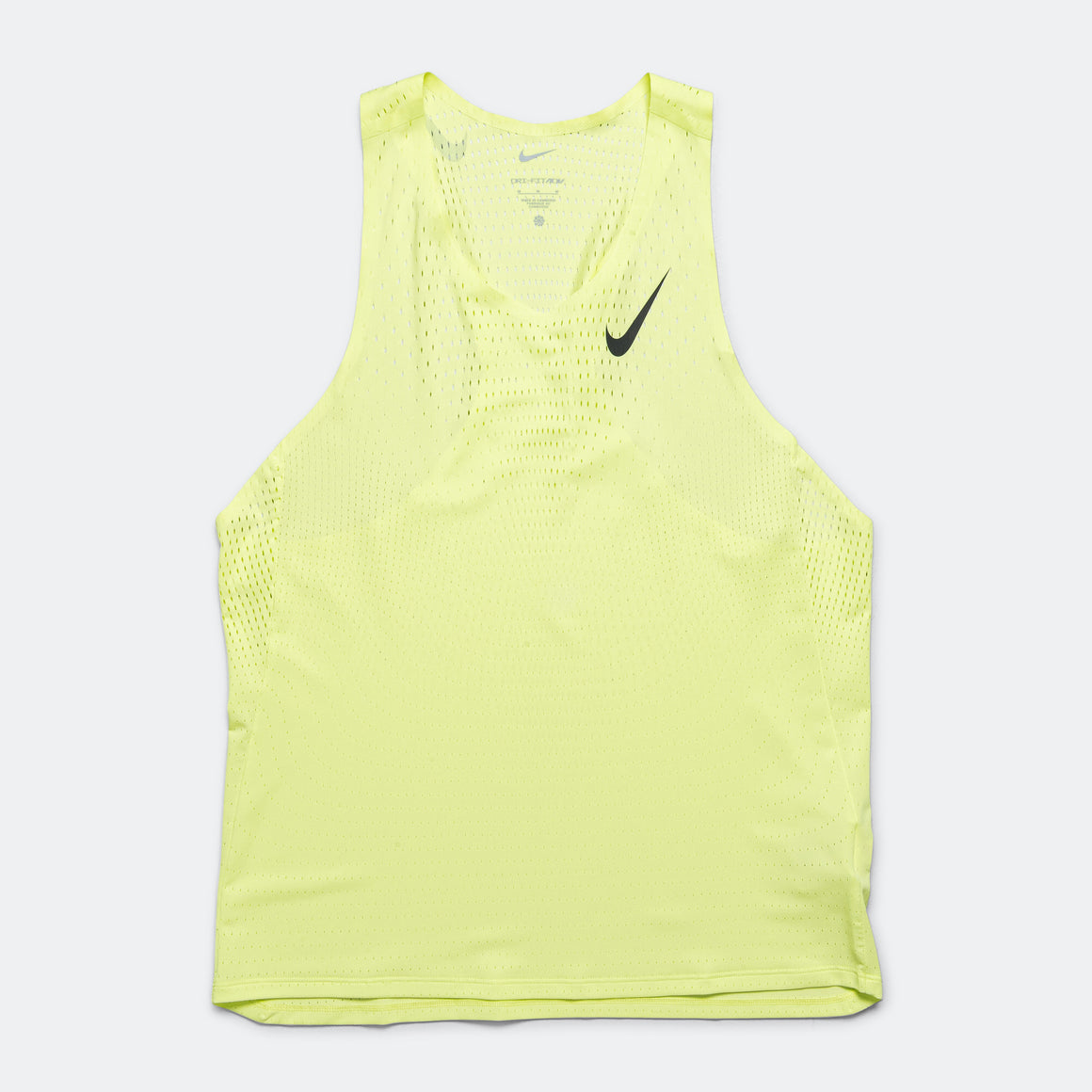 Nike - Mens Dri-FIT ADV Aeroswift Singlet - Lt Lemon Twist/Black - Up There Athletics