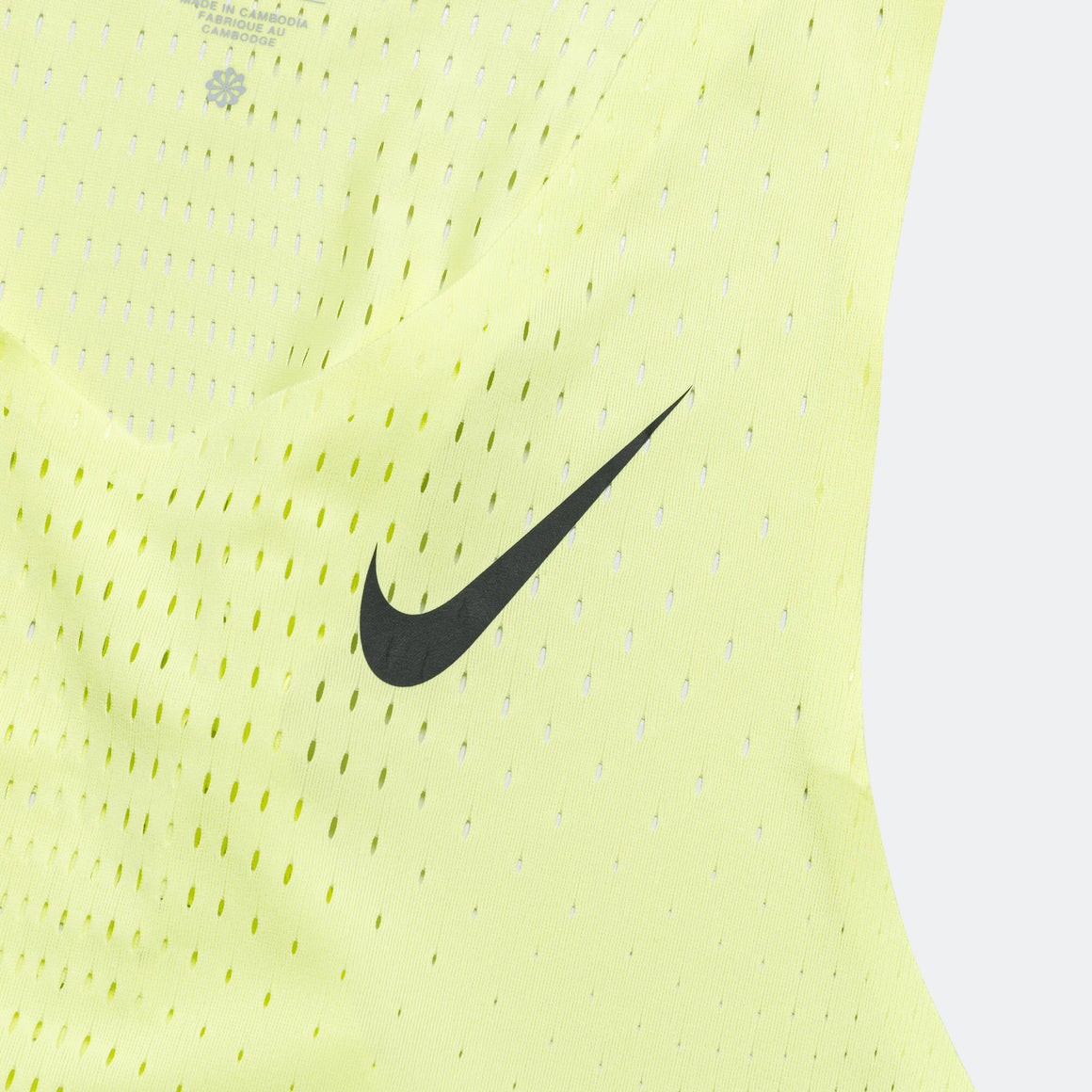 Nike - Mens Dri-FIT ADV Aeroswift Singlet - Lt Lemon Twist/Black - Up There Athletics
