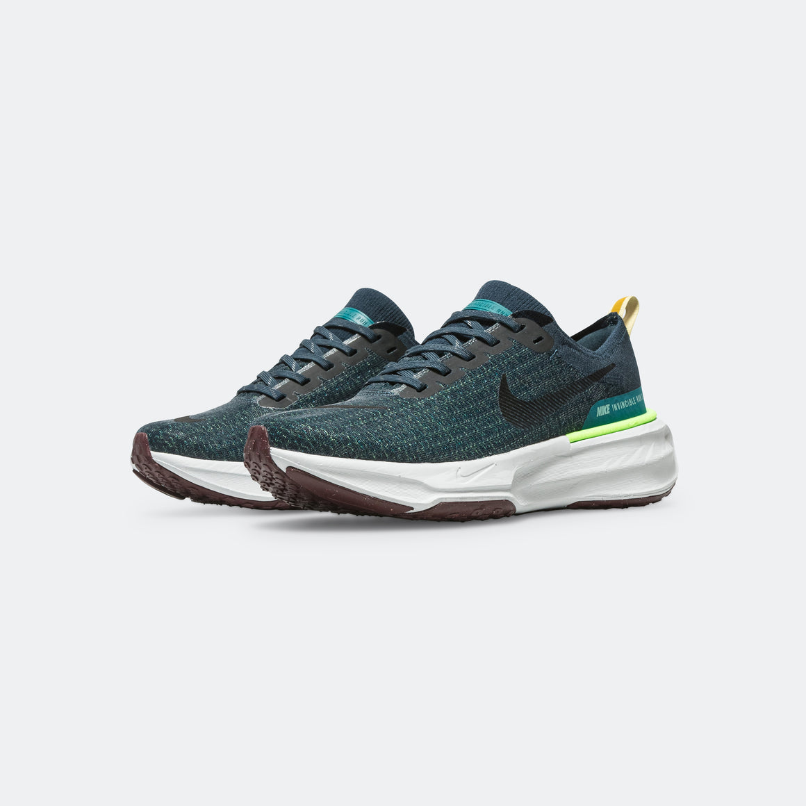 Nike - Mens ZoomX Invincible Run FK 3 - Armory Navy/Black-Geode Teal-Buff Gold - Up There Athletics