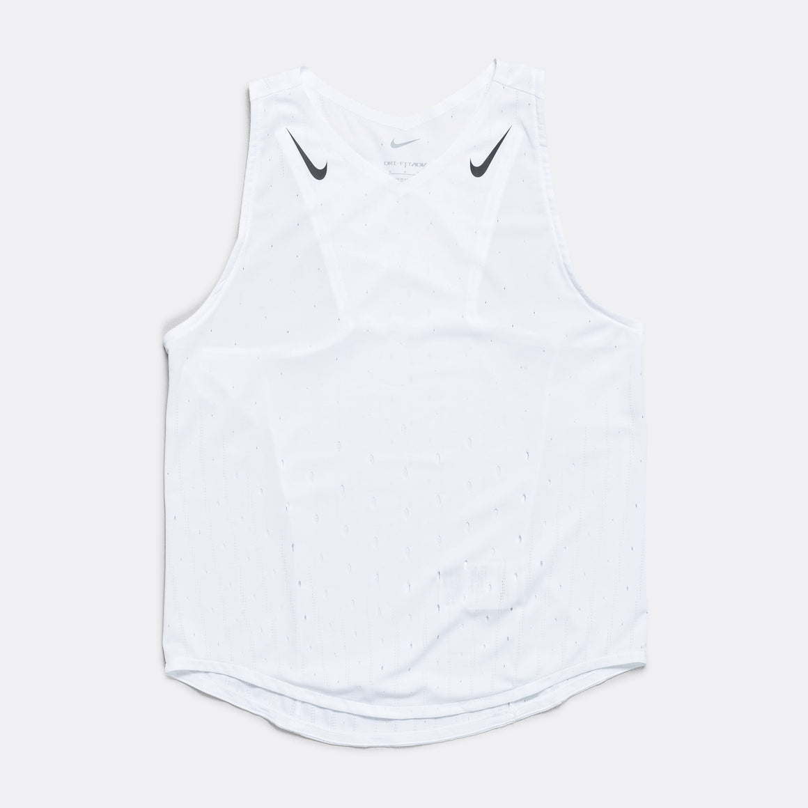 Nike - Womens Dri-FIT ADV AeroSwift Singlet - White/Black - Up There Athletics
