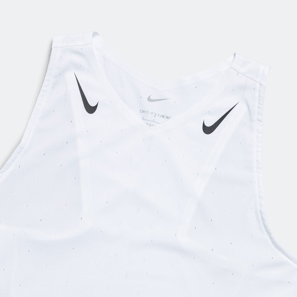 Nike - Womens Dri-FIT ADV AeroSwift Singlet - White/Black - Up There Athletics