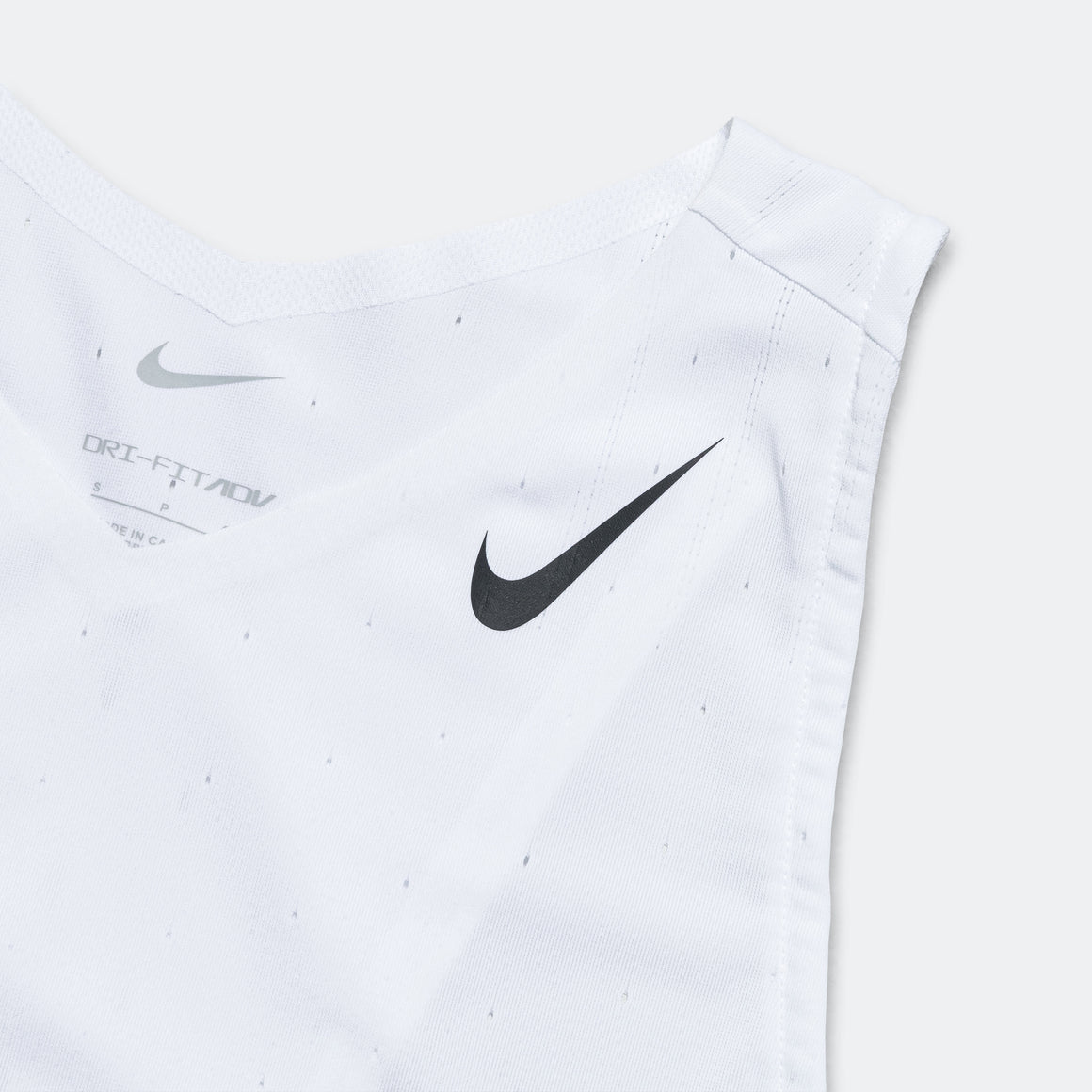 Nike - Womens Dri-FIT ADV AeroSwift Singlet - White/Black - Up There Athletics