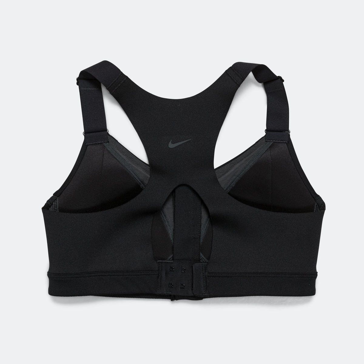 Nike Womens DriFIT Zip Front Bra Black Up There Athletics