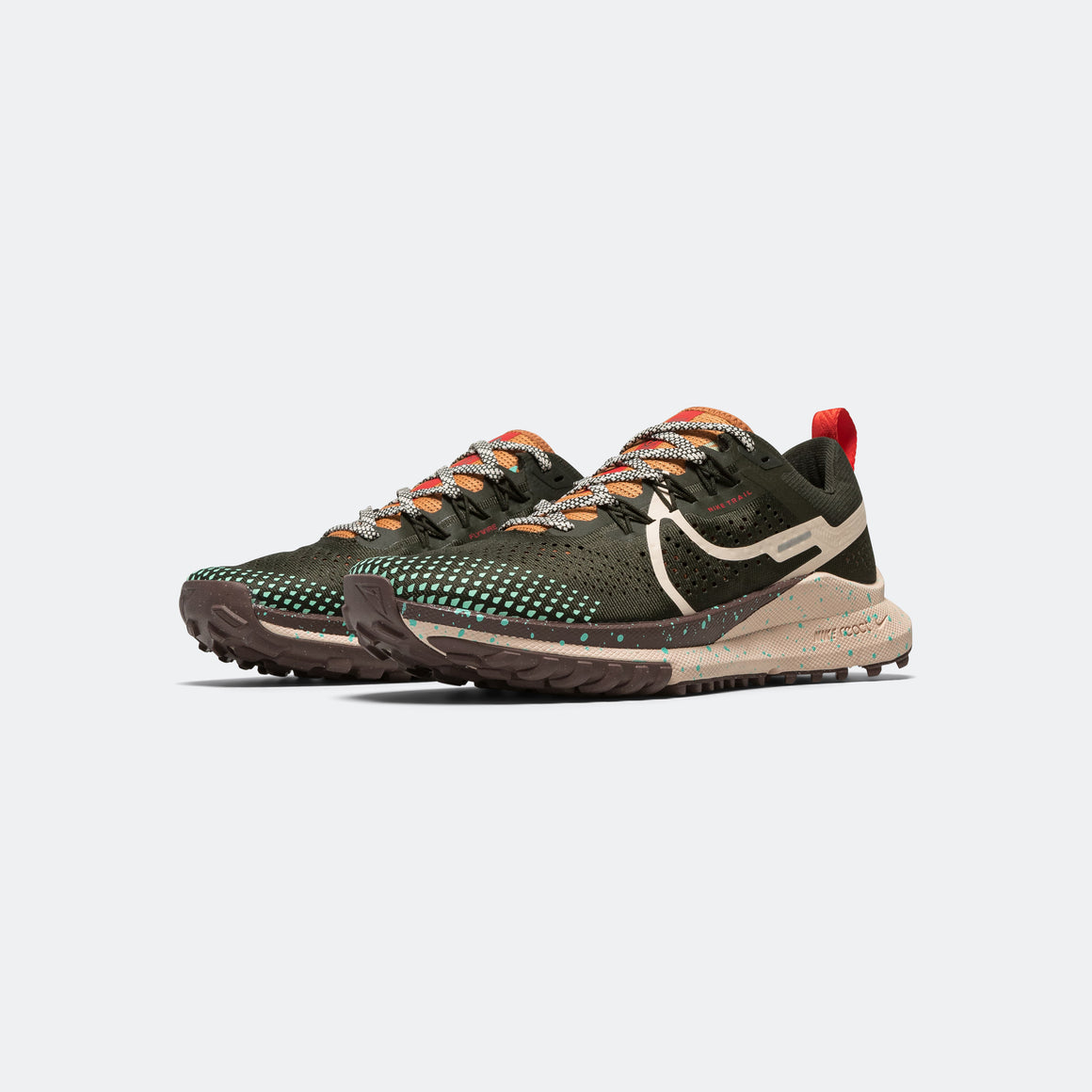 Nike - Womens React Pegasus Trail 4 - Sequoia/Guava Ice-Amber Brown - Up There Athletics