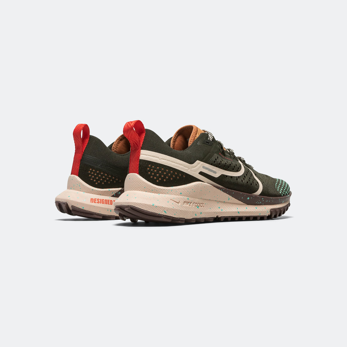 Nike - Womens React Pegasus Trail 4 - Sequoia/Guava Ice-Amber Brown - Up There Athletics