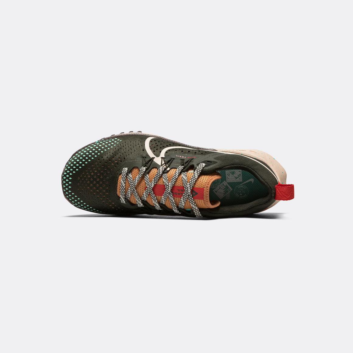 Nike - Womens React Pegasus Trail 4 - Sequoia/Guava Ice-Amber Brown - Up There Athletics