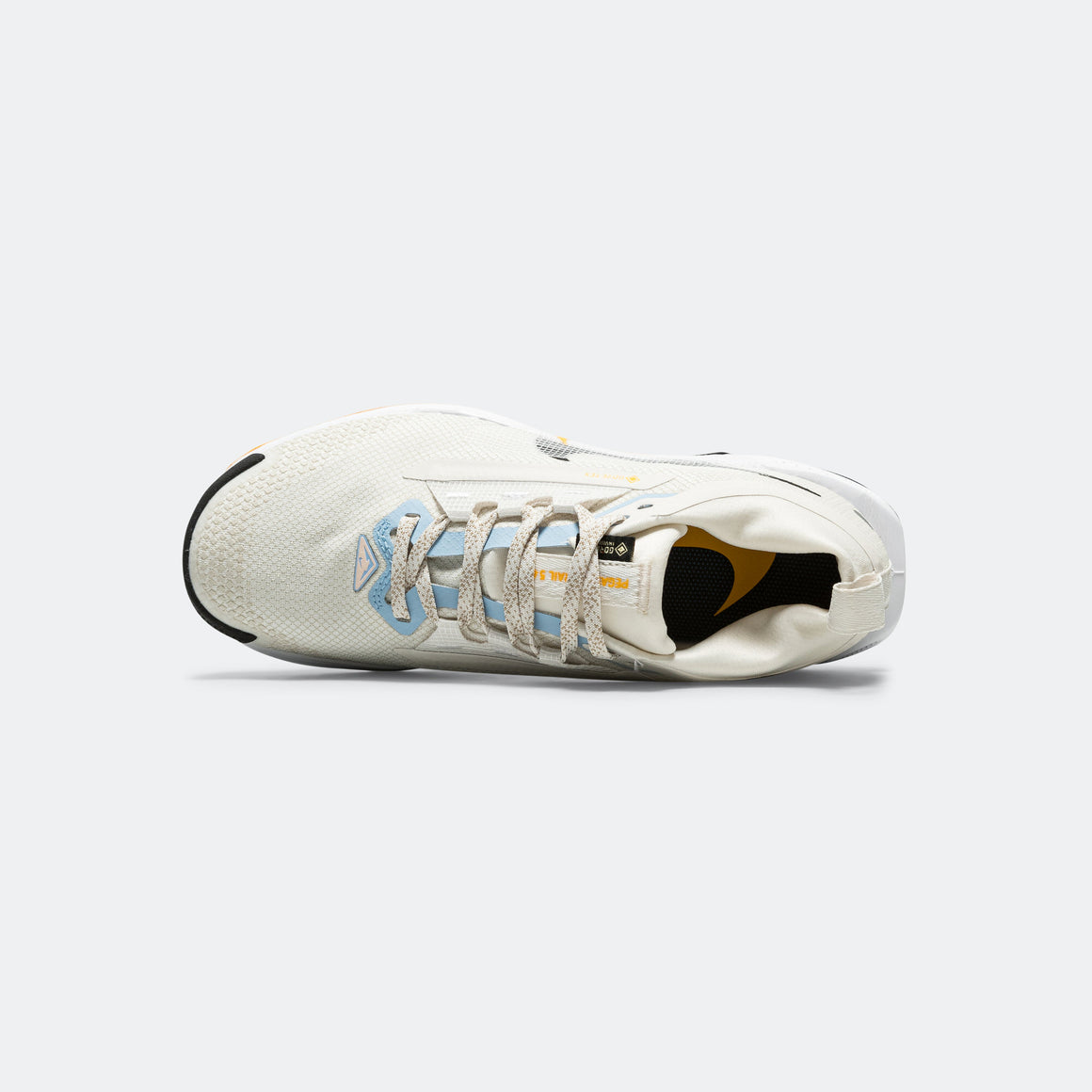 Nike - Womens ReactX Pegasus Trail 5 GORE-TEX - Phantom White/University Gold-Black - Up There Athletics