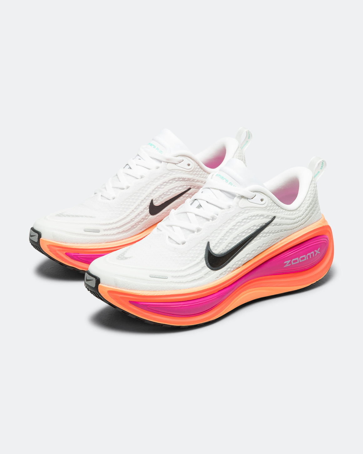 Nike - Womens Vomero Plus - White/Black-Fire Pink-Hyper Crimson - Up There Athletics