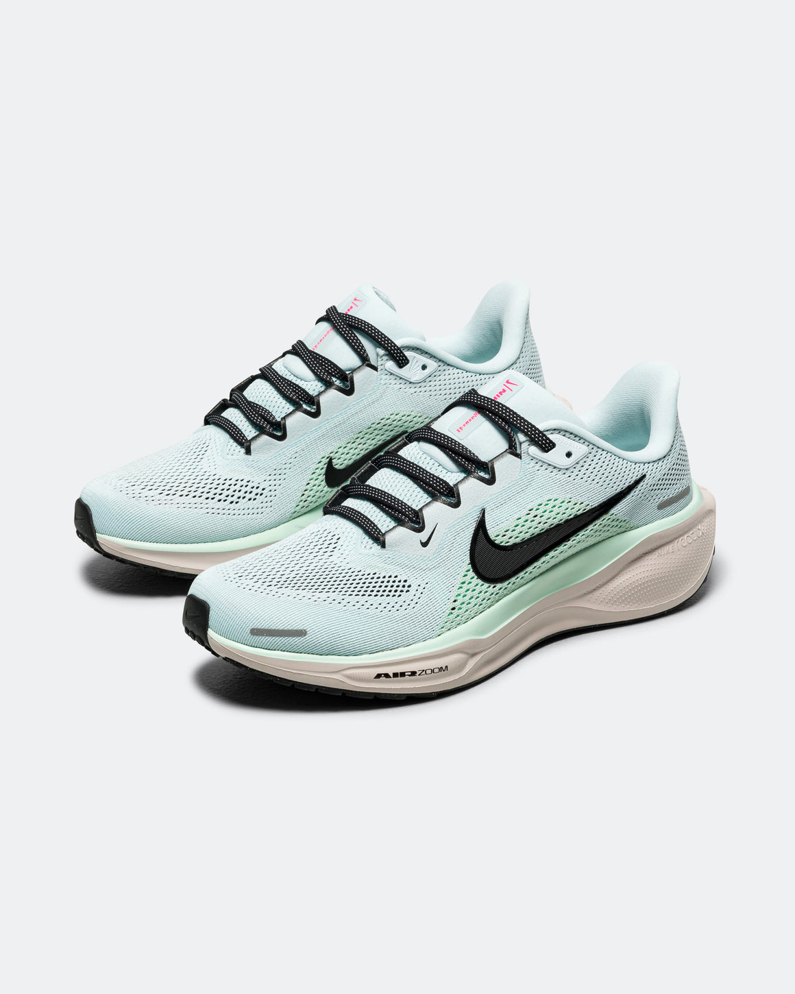 Nike - Womens Air Zoom Pegasus 41 - Glacier Ice/Black-Mint Foam-Hyper Pink - Up There Athletics