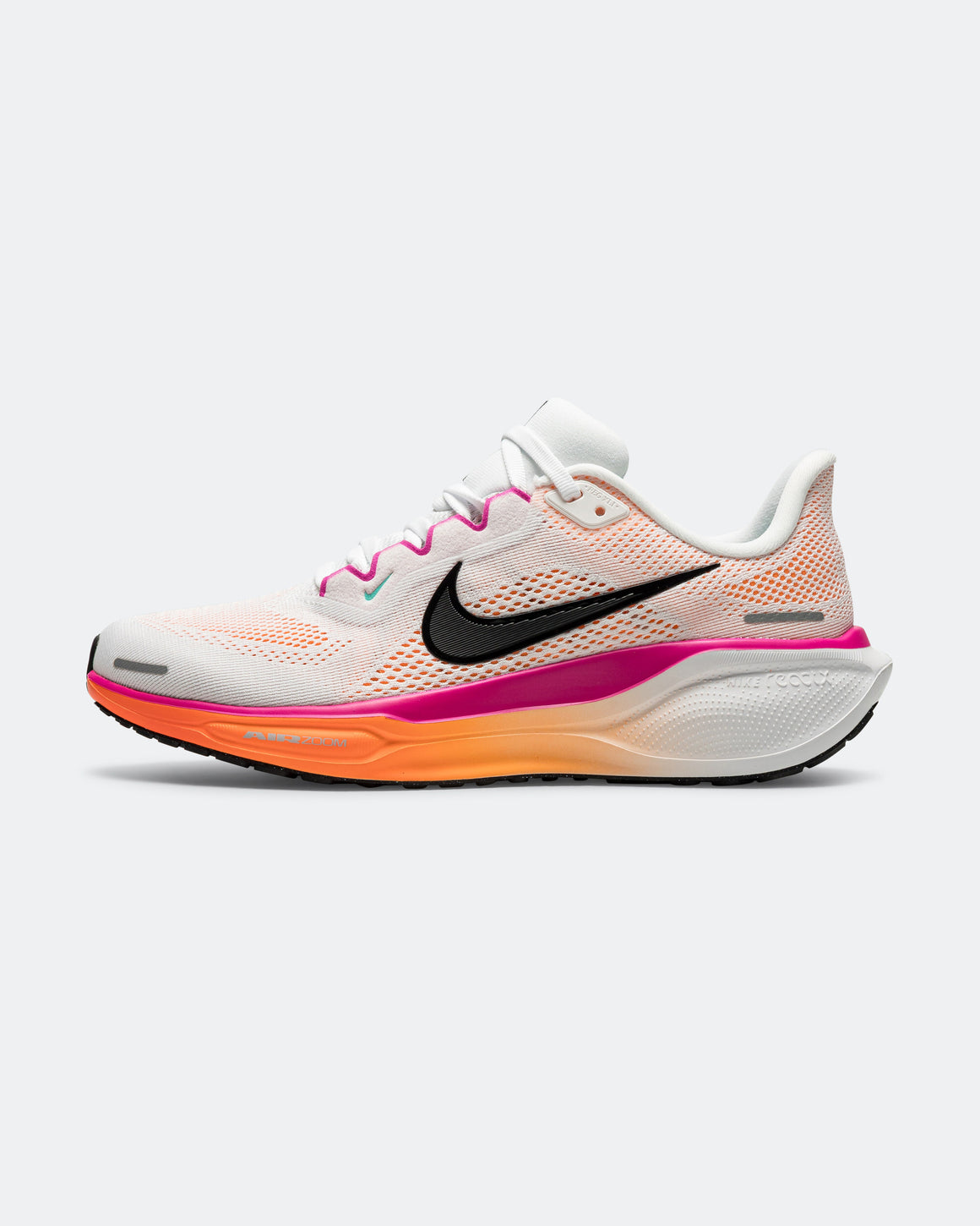 Nike - Womens Air Zoom Pegasus 41 - White/Black-Fire-Pink-Orange Pulse - Up There Athletics