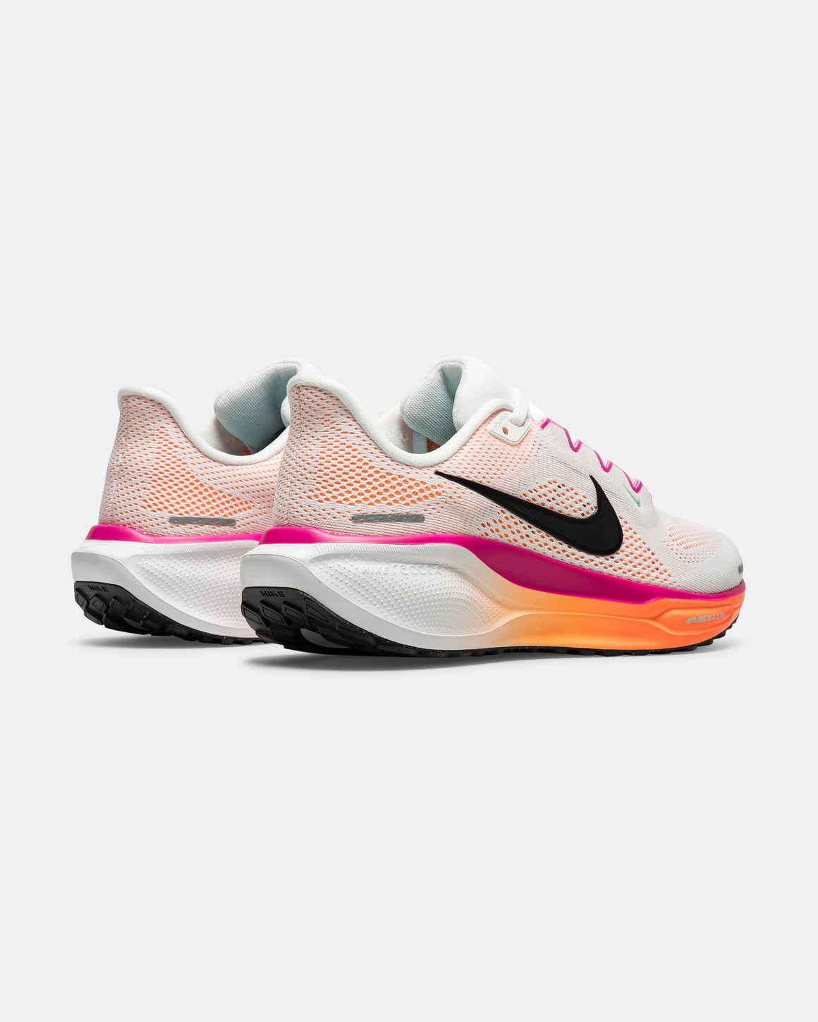 Nike - Womens Air Zoom Pegasus 41 - White/Black-Fire-Pink-Orange Pulse - Up There Athletics
