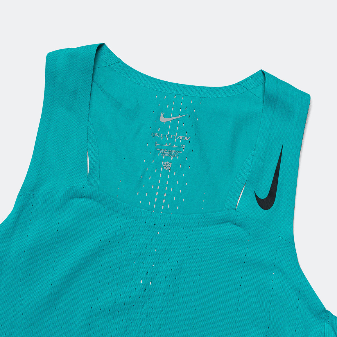 Nike - Womens Dri-FIT ADV AeroSwift Singlet - Rapid Teal/Black - Up There Athletics